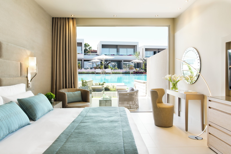 Tiara Holidays - Sani Dunes - double room private garden pool view